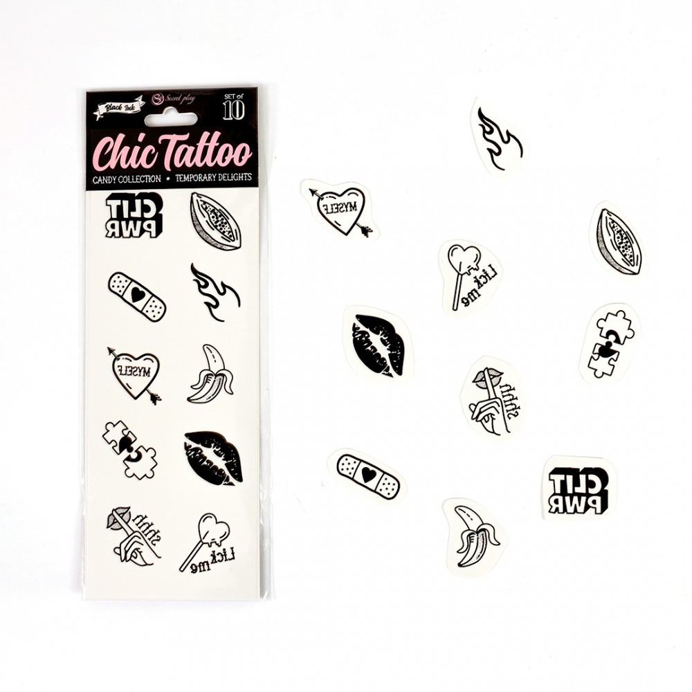 Set de 10 tatuajes temporales