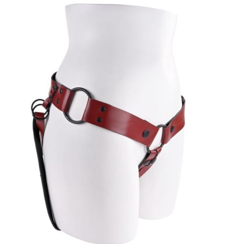 Arnés con correa rojo
