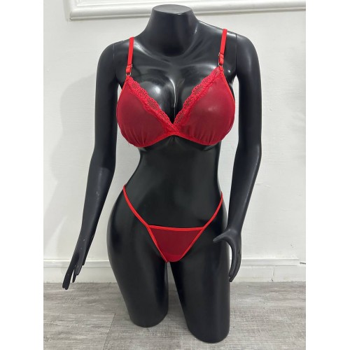 sujetador y tanga transparencias