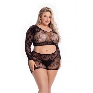 Conjunto negro plus size 2...