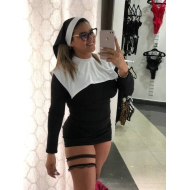 Disfraz sexy de monja Belier
