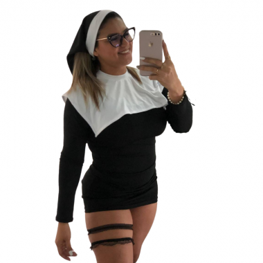Disfraz sexy de monja Belier
