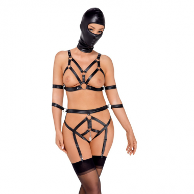 Conjunto BDSM de cuero vegano