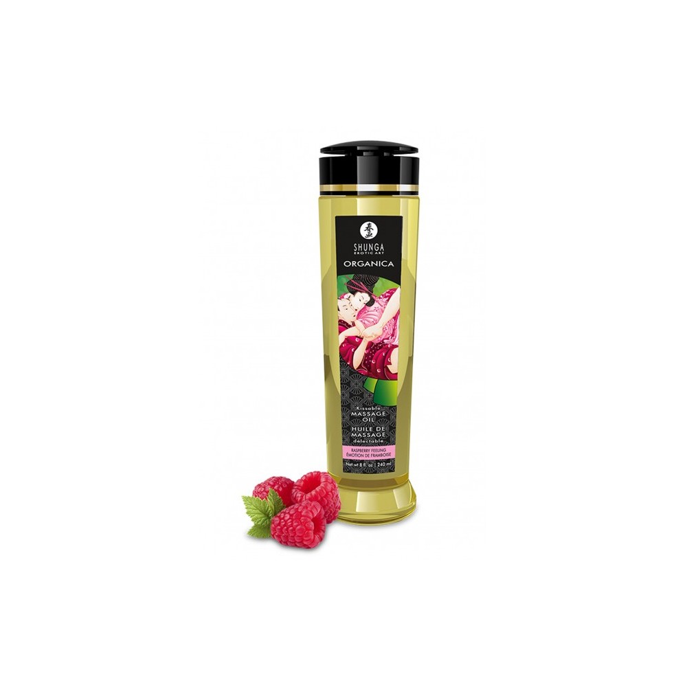 Aceite masaje orgánico frambuesa shunga