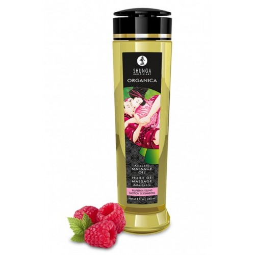 Aceite masaje orgánico frambuesa shunga